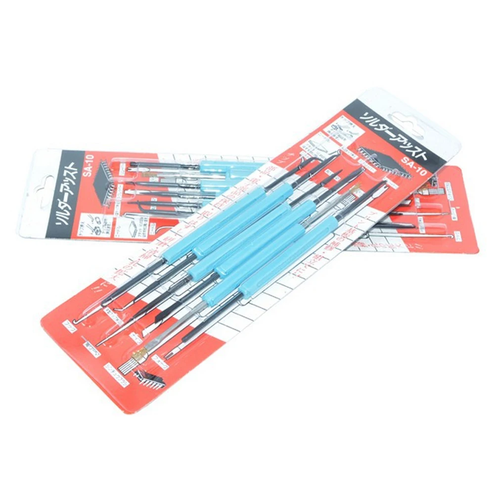 

6pcs/set Hand Repair Reamer Instrument Professional Needle Electronic Components Solder Disassembly Tool Assist Hex Grip Steel