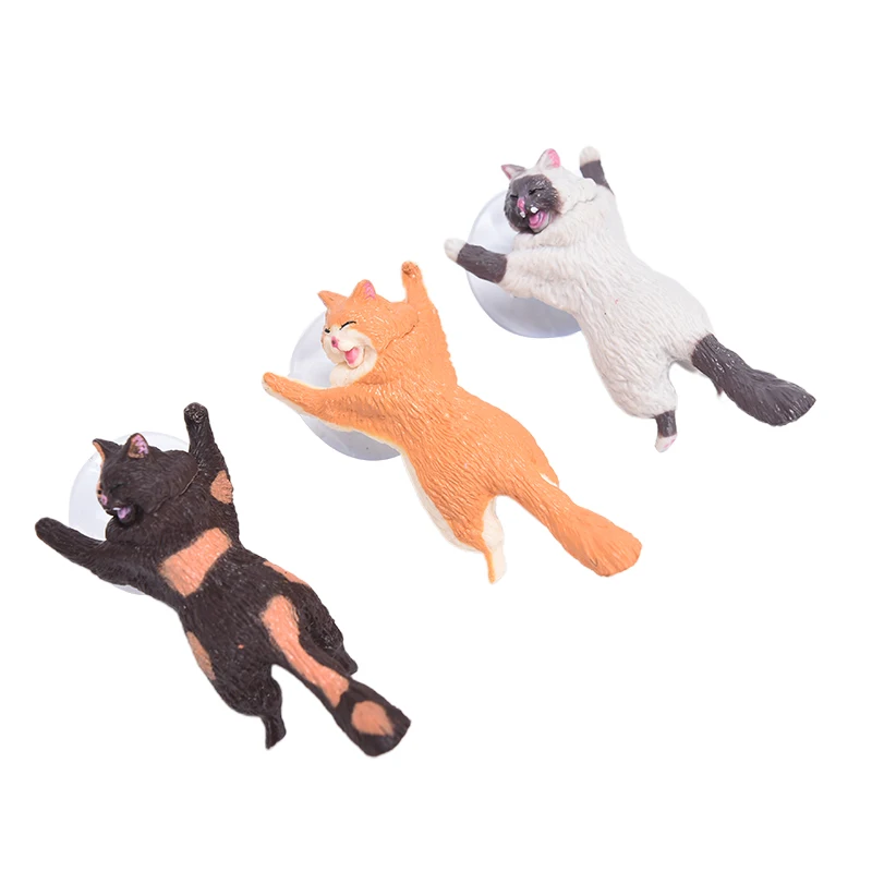 6pcsset universal cute cat cell phone holder tablets desk car stand mount sucker bracket navigation bracket desktop dashboard free global shipping