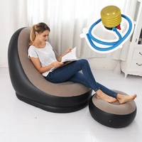 simple 2 set portable lazy inflatable sofa outdoor beach fashion high quality inflatable bed outdoor furniture garden sofas