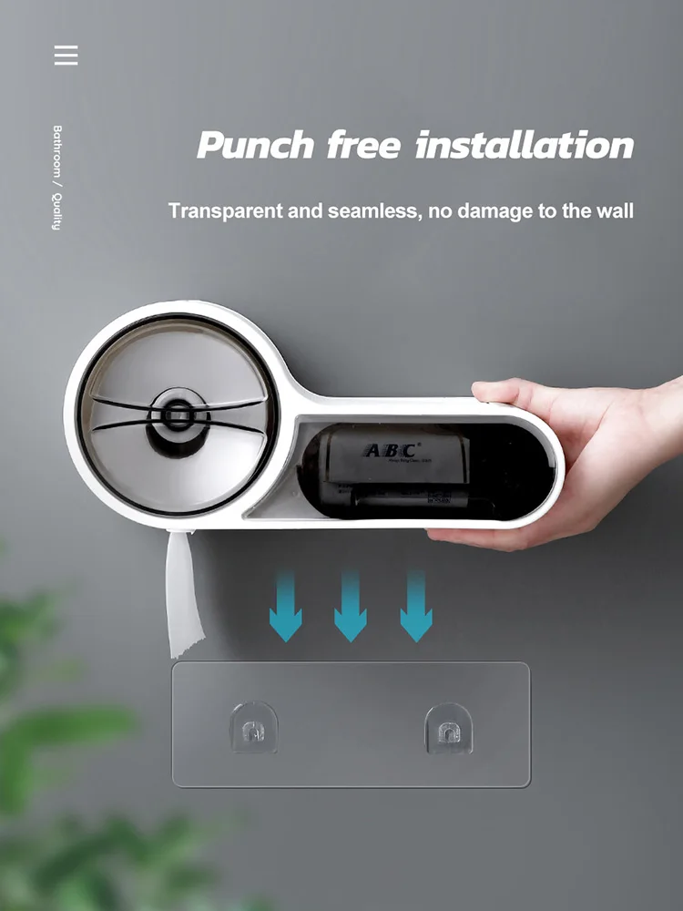 

Waterproof Toilet Dispenser Toilet Paper Holder Bathroom Paper Tissue Box Wall Roll Paper Storage Box Bathroom Accessories
