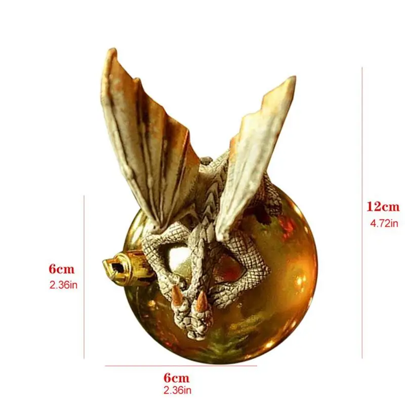 Christmas Ornaments Tree Decorations Creative Decoration Resin Dragons Protecting Baubles Like Their Own Eggs Pendant | Дом и сад