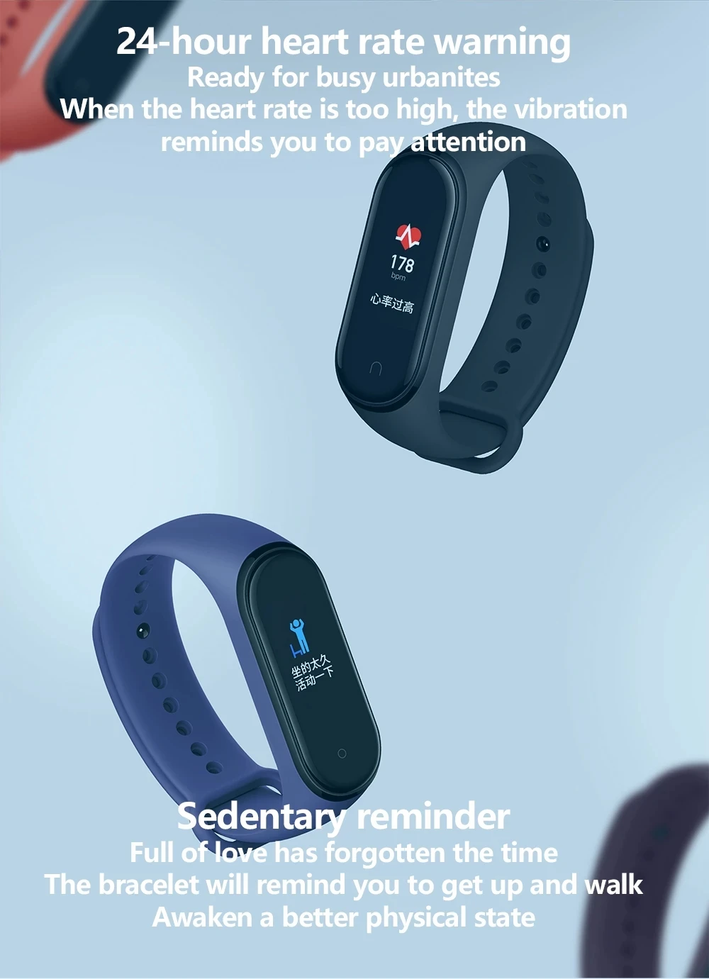 Xiaomi Mi Band 4 фитнес браслет, смарт браслет Miband 4 Фитнес-трекер Heart Rate 0,9" Цветной экран Bluetooth 5.0, глобальная версия