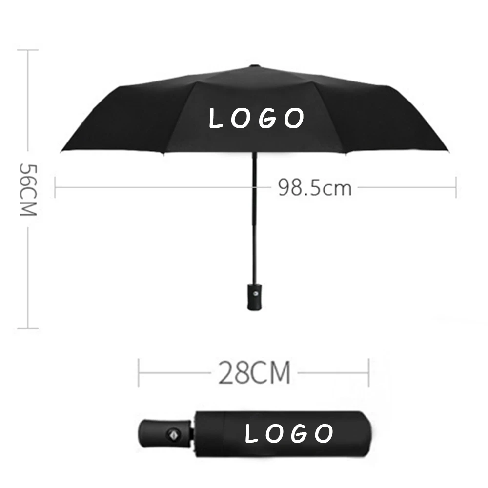 

Automatic Umbrella Umbrella Waterproof 3-Folding Umbrella For Audi Men's Gentleman Business Umbrella Father's Gift