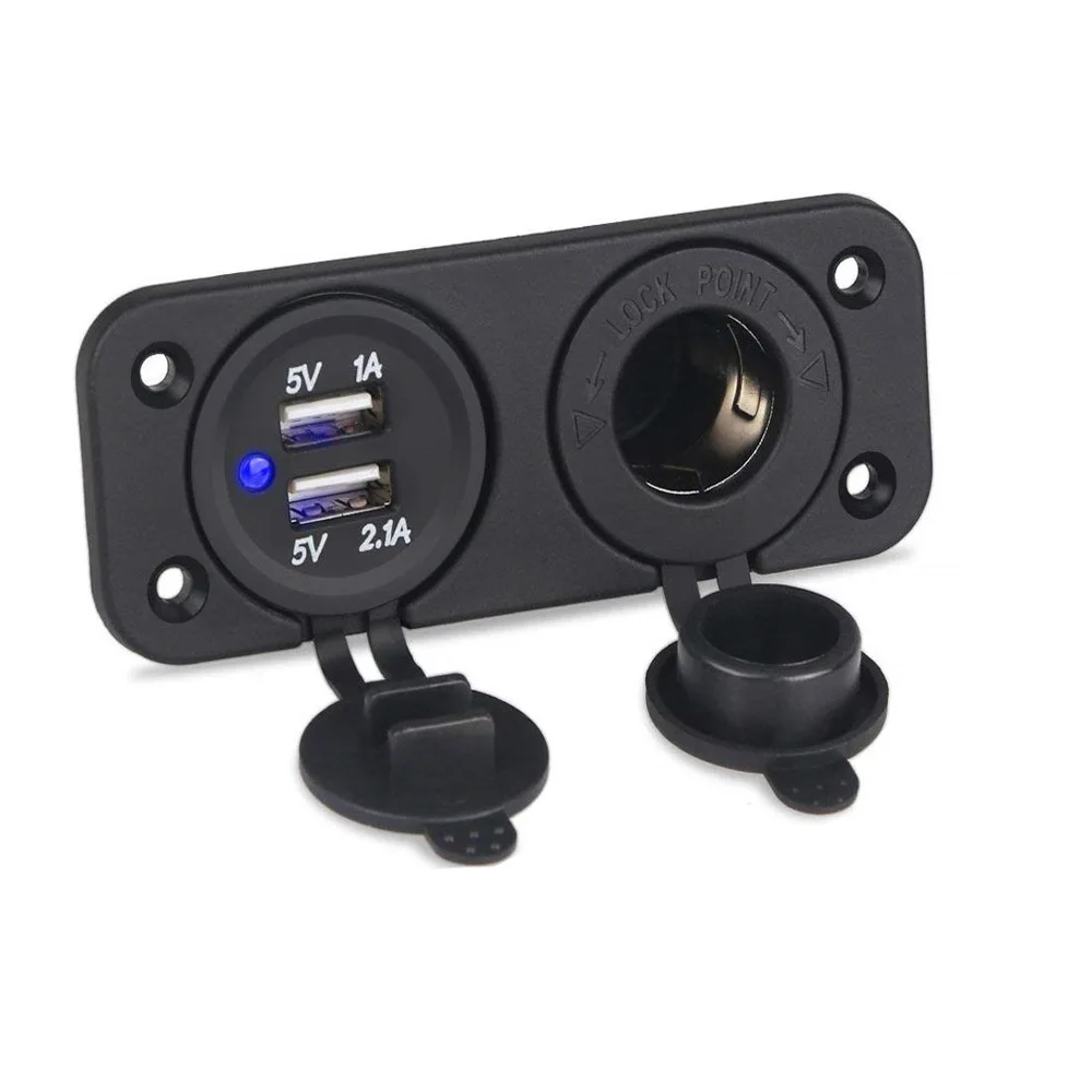 2 Переключатель отверстия Панель для автомобиля лодка яхта морской синий