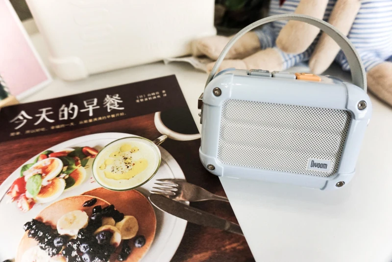 Отличный Divoom Macchiato Bluetooth беспроводной динамик Smog Синий металл радио открытый портативный ручной музыкальный плеер сабвуфер