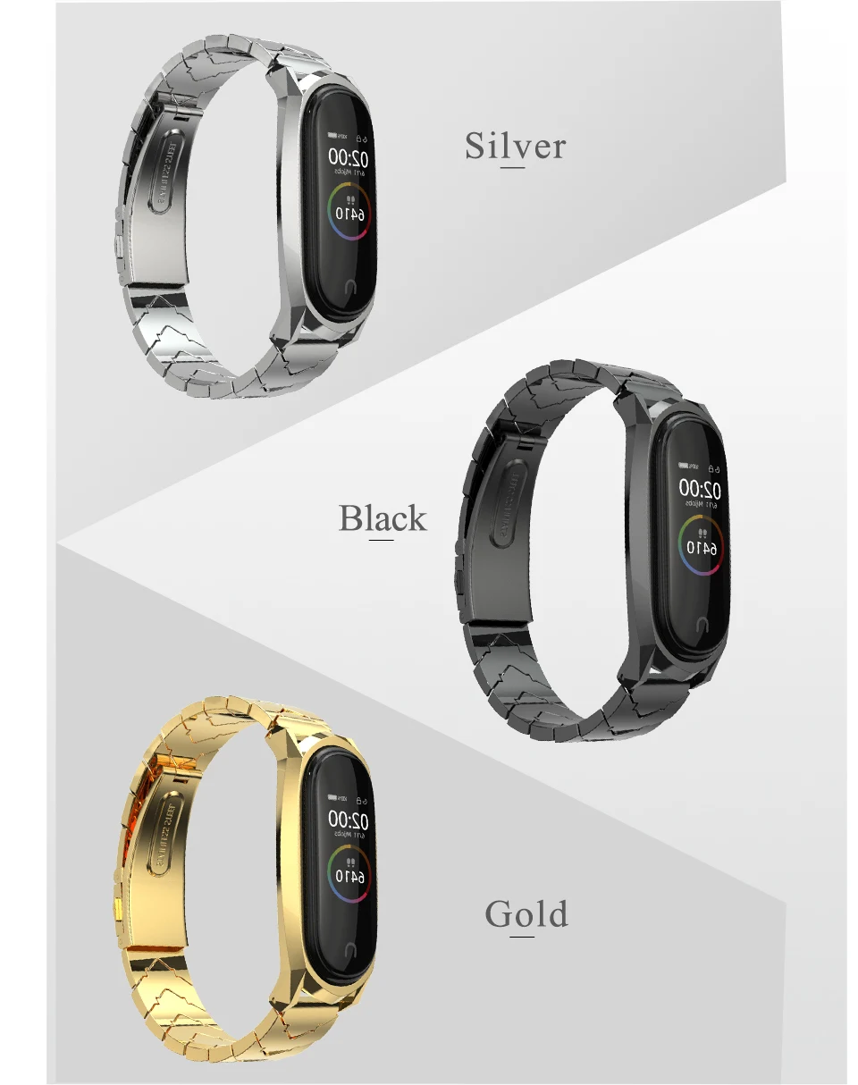 Mi jobs mi band 4 ремешок V стиль металлический браслет для Xiaomi mi ремешок 4 ремешок correa нержавеющая сталь mi Band 3 ремешок, умный Браслет