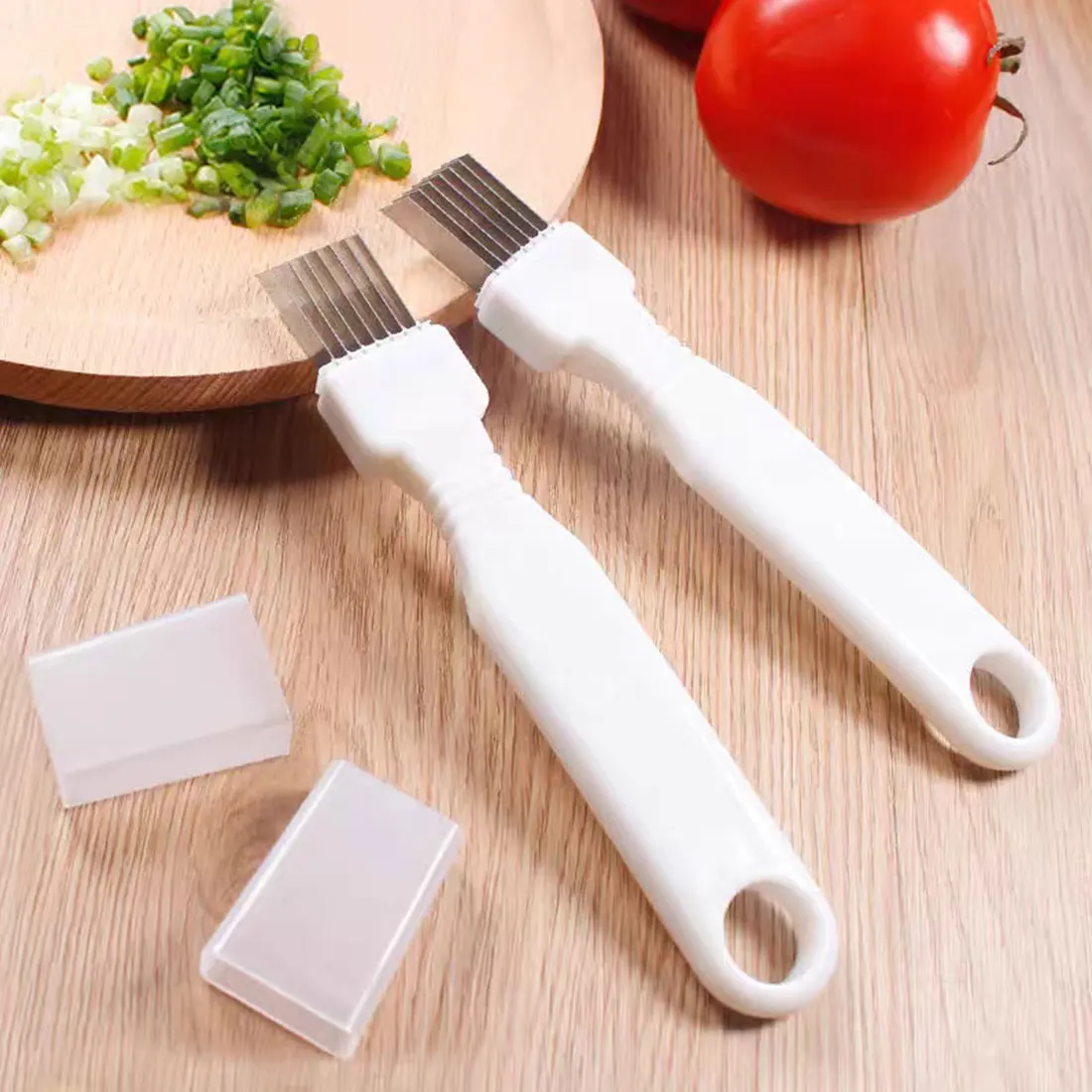 

Kitchen Multifunction Onion Knife Cutter Graters Vegetable Tool Chopper Sharp Stainless Shredded Green Onion Cut Slicer 1PCS
