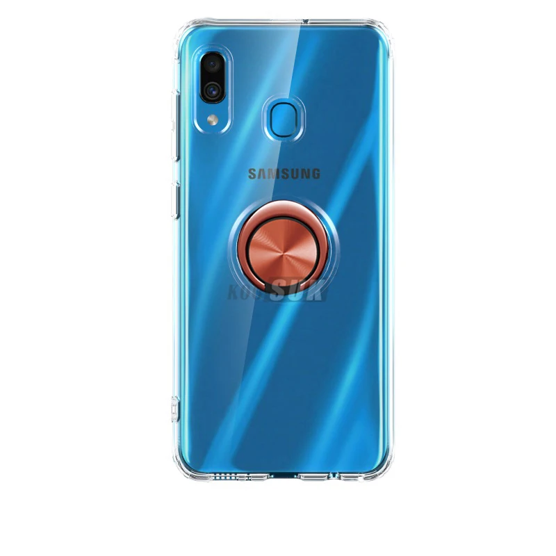Прозрачный чехол для samsung Galaxy A20 крышка Роскошная прозрачная оболочка для samsung A90 A80 A70 A60 A50 A50s A40 A30 A30s A20e A10 чехол - Цвет: Розовый