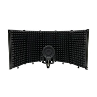 portable vocal booth adjustable microphone shield isolation reflection filter 5 panel design for recording sound broadcast