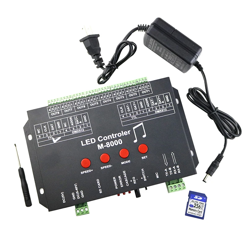 

LED Symphony Eight Point Light Source Fence Tube Symphony Sound Controller Music Controller M-8000