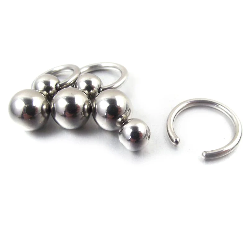 1 шт. ПА кольцо для сосков губы из нержавеющей стали двойной шар cucurbit gourd бровей