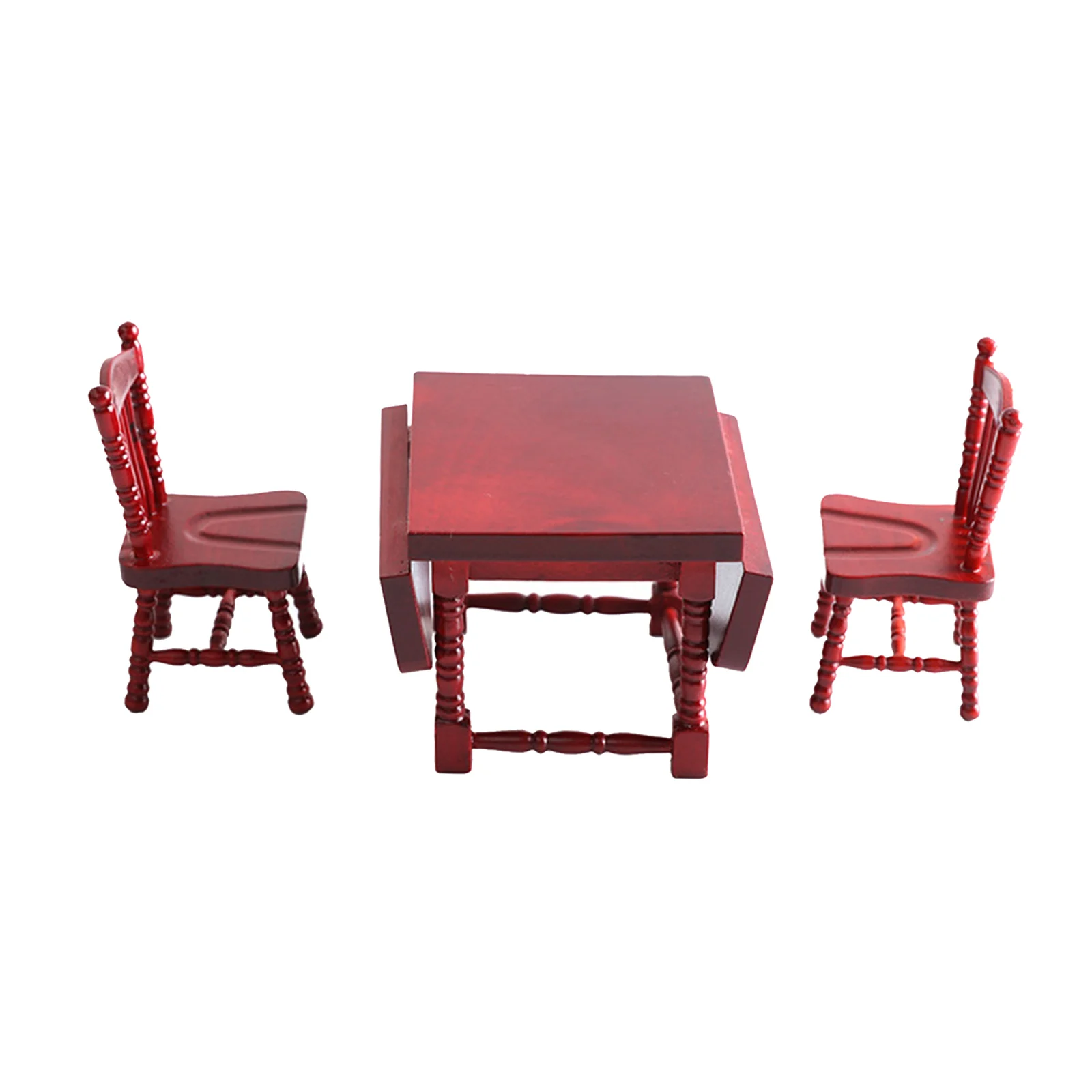 

1:12 Wood Doll House Desk Chair Set Miniature Furniture Layout Study Room Living Room Ornament Pretend Role Play Gift for Kids