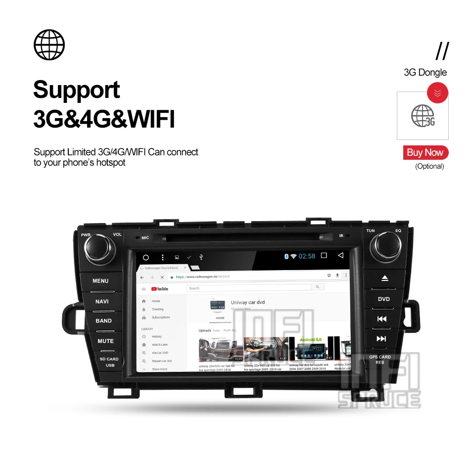 Fersinny android 9,0 автомобильный dvd 8 дюймов для Toyota Prius 2009-2013 Автомобильный gps умное радио видео WIFI мультимедийный проигрыватель