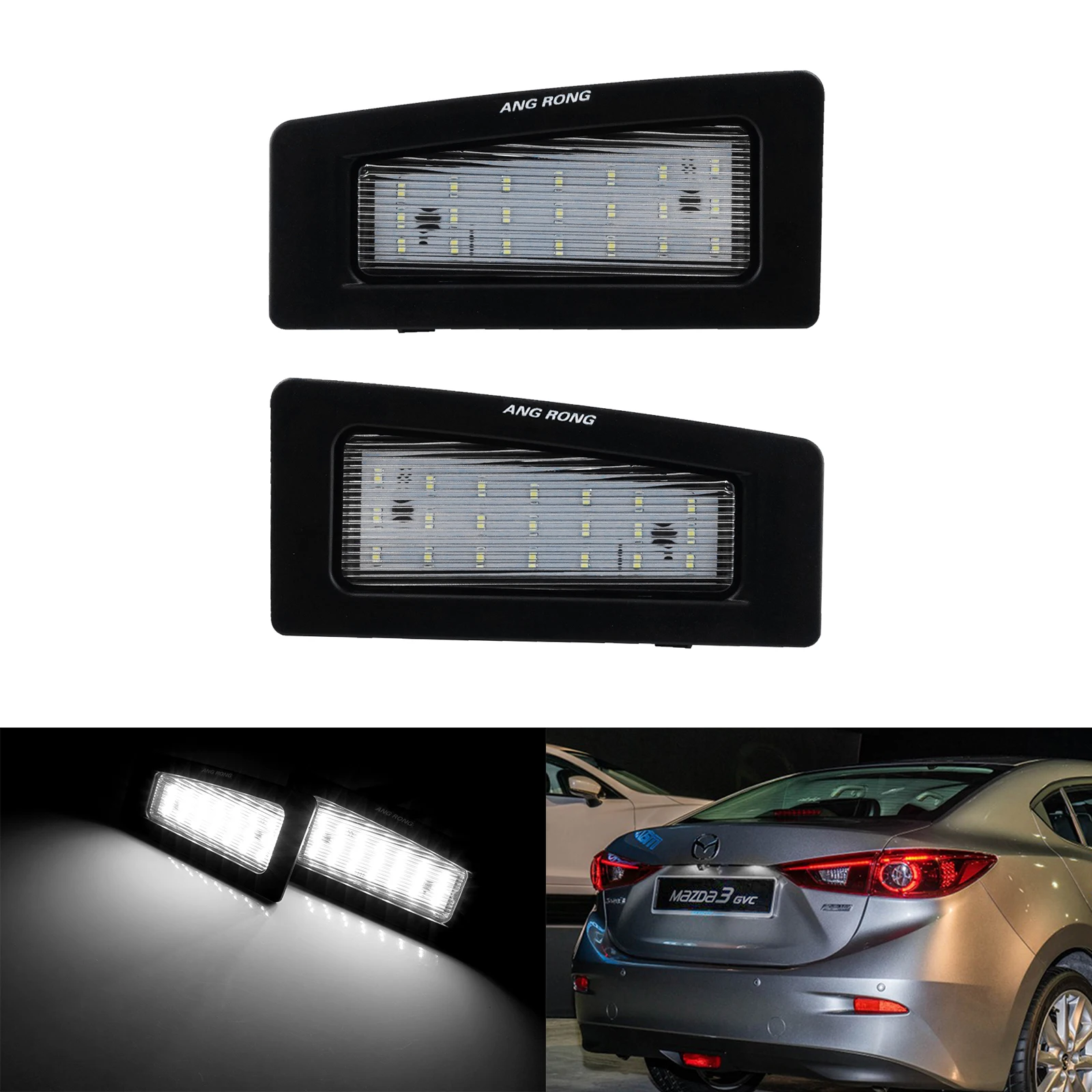 ANGRONG светодиодный номерной знак светильник для Mazda3 Axela BM/BN 13-18 CX-3 2016-up | Автомобили