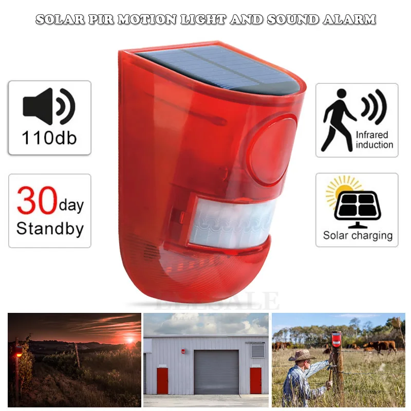 

Solar Sensor Alarm, Outdoor Anti-theft Alarm, Breeding Orchard Farm, Infrared Remote Control Alarm Light