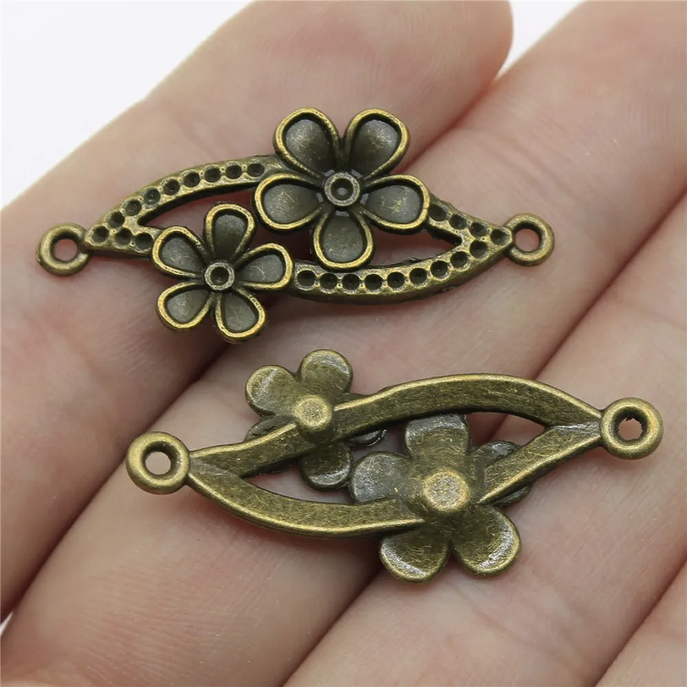 

8pcs 37x17mm Flower Connector Pendants Flower Pendants Connector Charm Flower Pendants DIY For Earring Making
