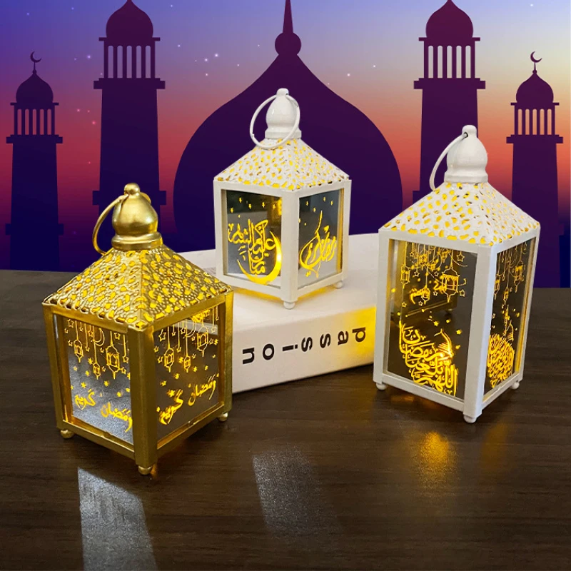 

LED Ramadan Lantern Wind Lights Ramadan Decor For Home Eid Mubarak Islamic Muslim Party Decor EID Al Adha Festival Supplies