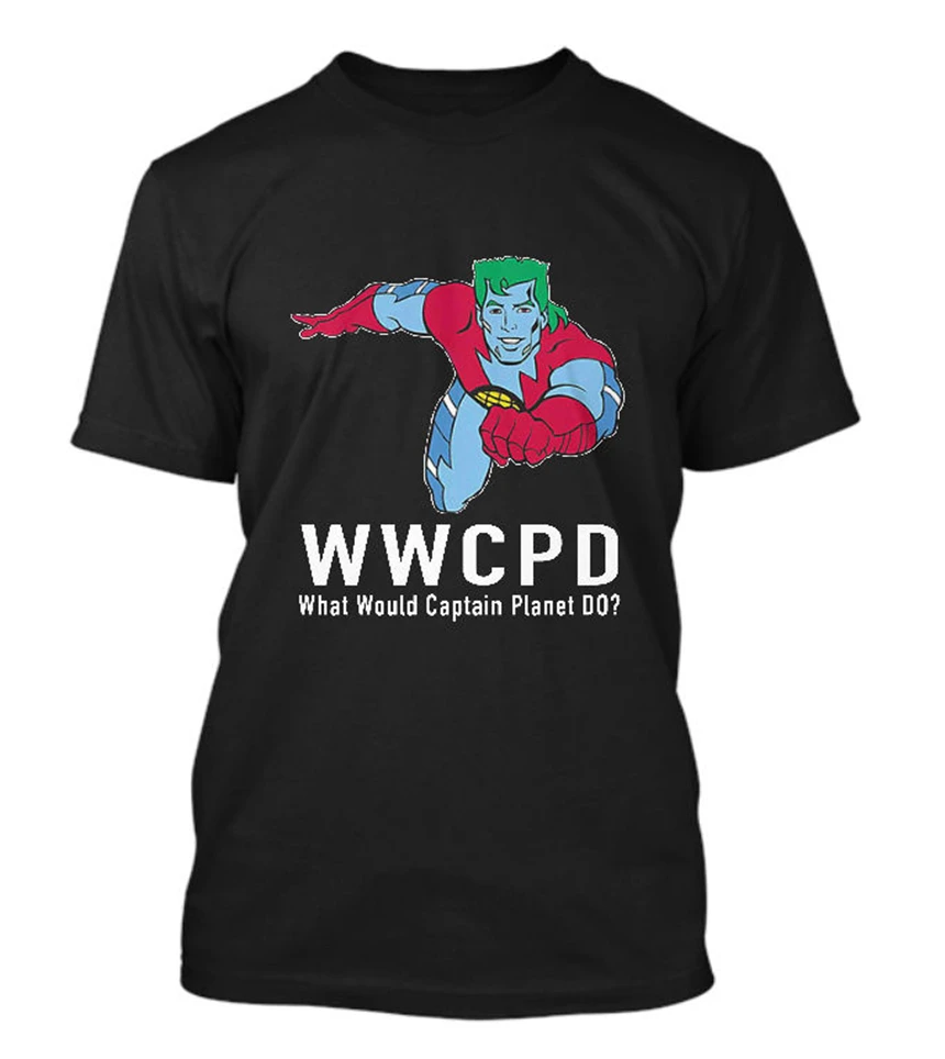 Новинка что бы капитан планета сделать Wwjd Мужская черная футболка Размер Graphic