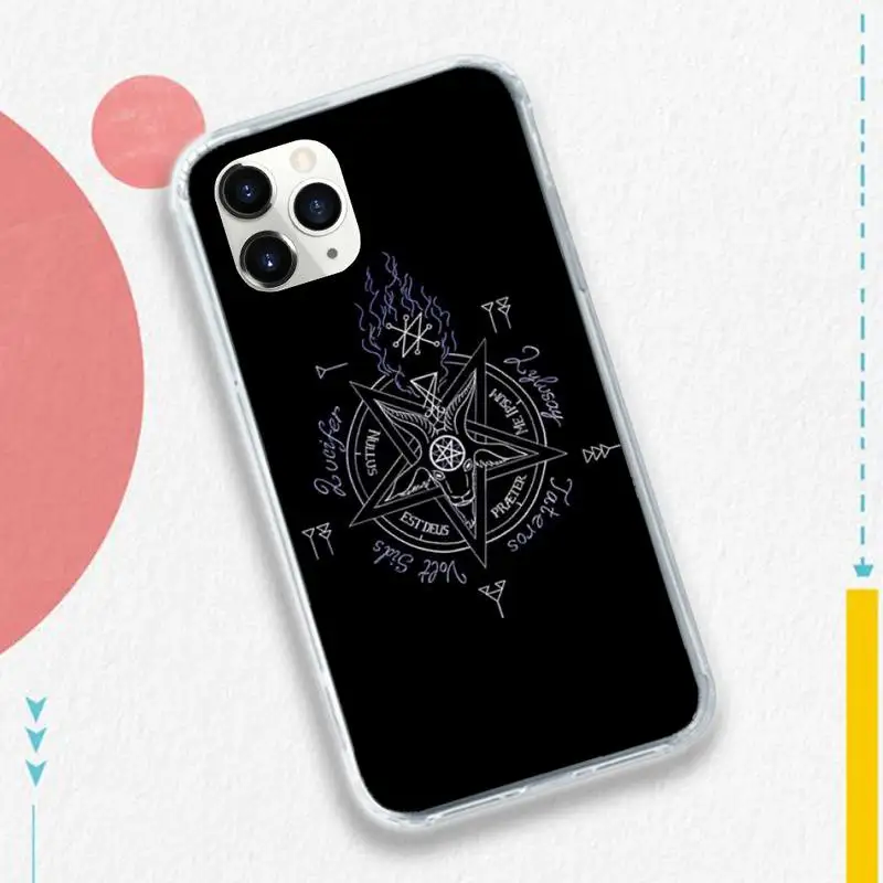 

Pentagram 666 Demonic Satanic Phone Case for iPhone 11 12 pro XS MAX 8 7 6 6S Plus X 5S SE 2020 XR