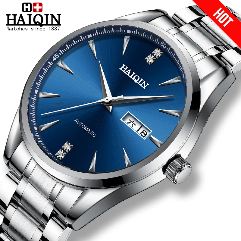 

HAIQIN Men's watches Automatic mechanical Mens Watches top brand luxury watch men waterproof No Tourbillon Relogio Masculino New