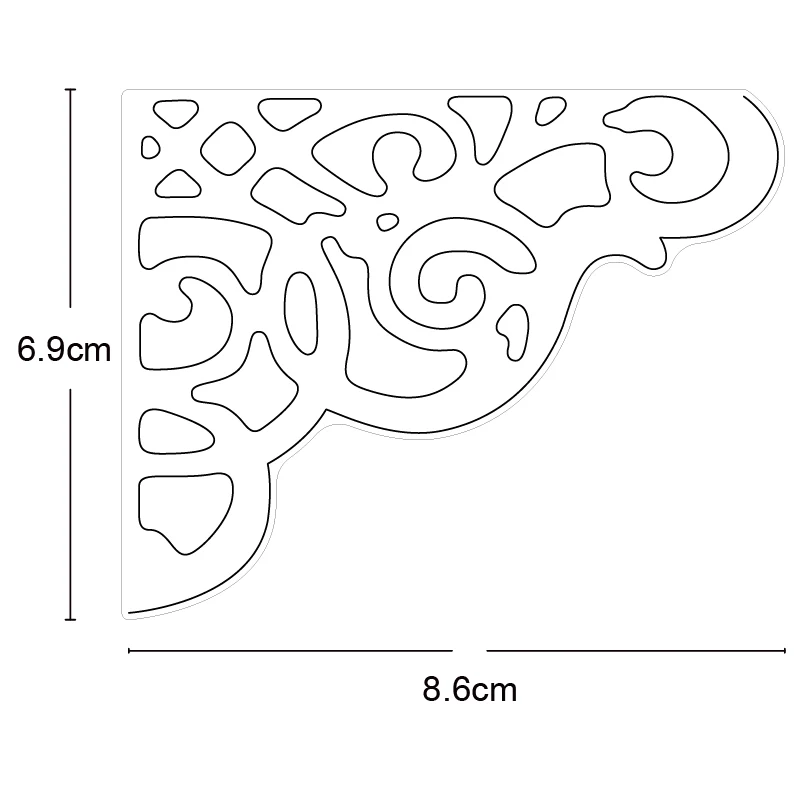 Металлические Вырубные штампы кружевная угловая рамка вырезанная форма