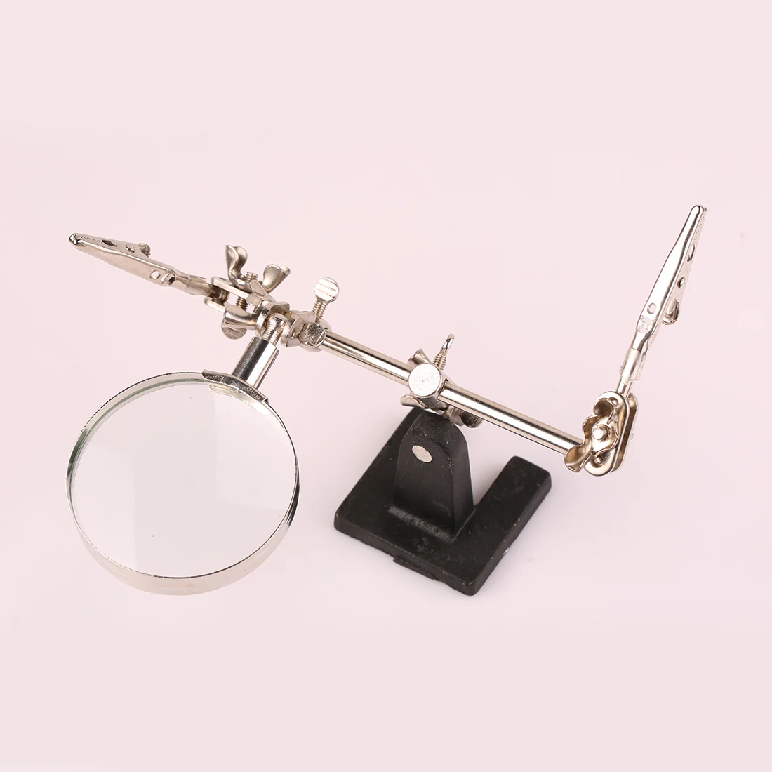 

Auxiliary Clip Magnifier Glass Lens Tool 360 Degree Rotating Adjustable Locking Arm for Gift/Art/Carving/Welding