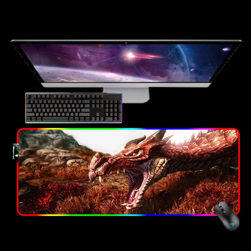 the elder scrolls v skyrim rgb xxl мышь 90x40 см игровых аксе