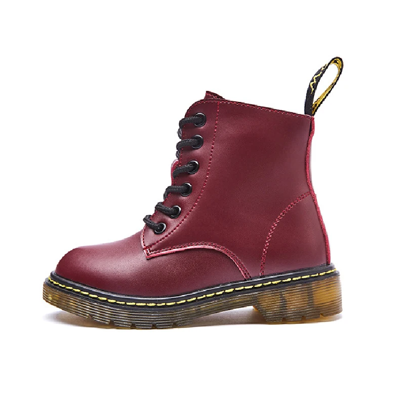 

Genuine Leather Kids Boots Martin Shoes Waterproof Single Children Ankle Boots Teenage Girls Boys Spring Autumn Sneakers 2020
