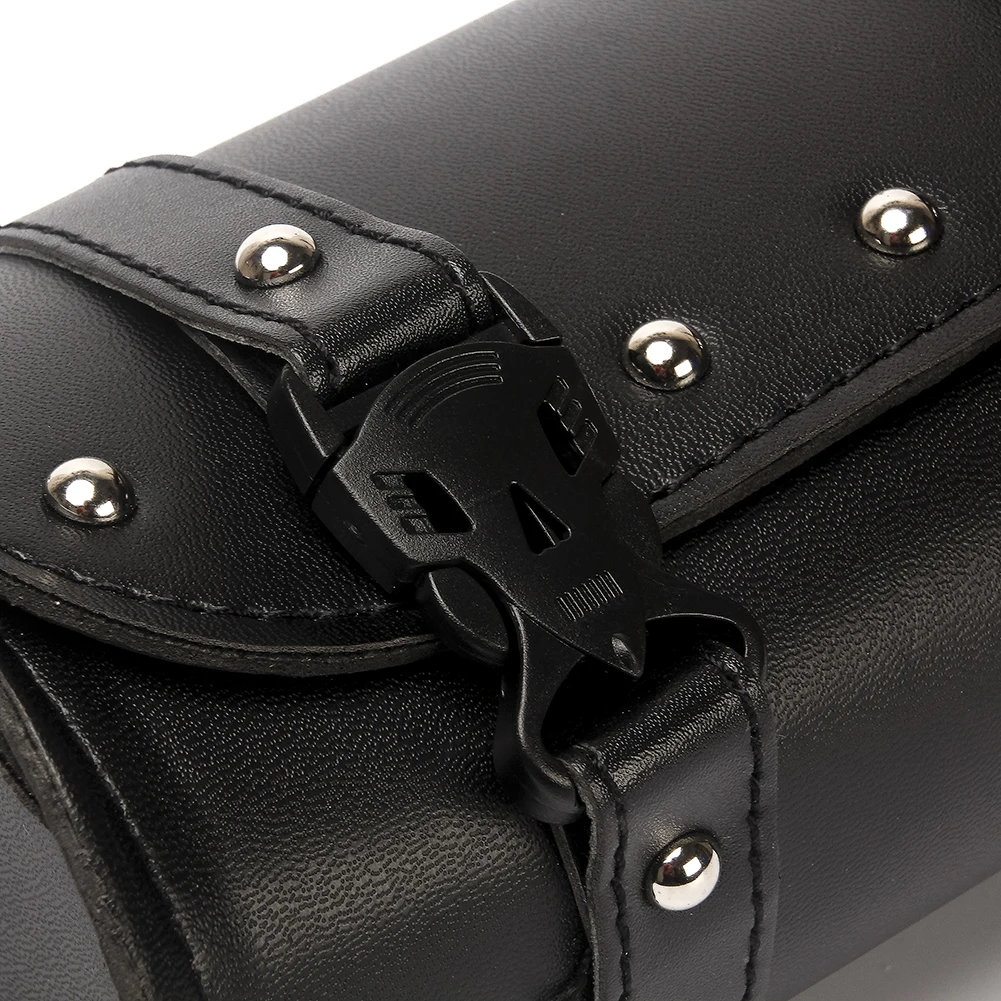 Triclicks мотоциклы сумки рулон баррель сумка для инструментов из искусственной кожи