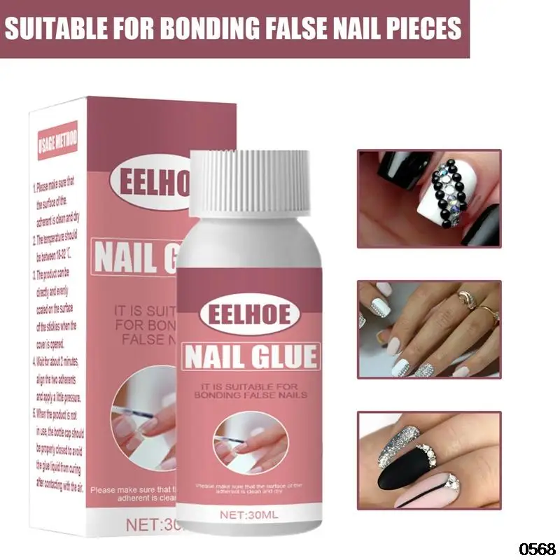 

30ml Nail Art Glue Jewelry Adhesive Fake Nail Pieces Rhinestone Glue Powerful DIY Nail Rhinestone Glue Nail Art Tools Supplies
