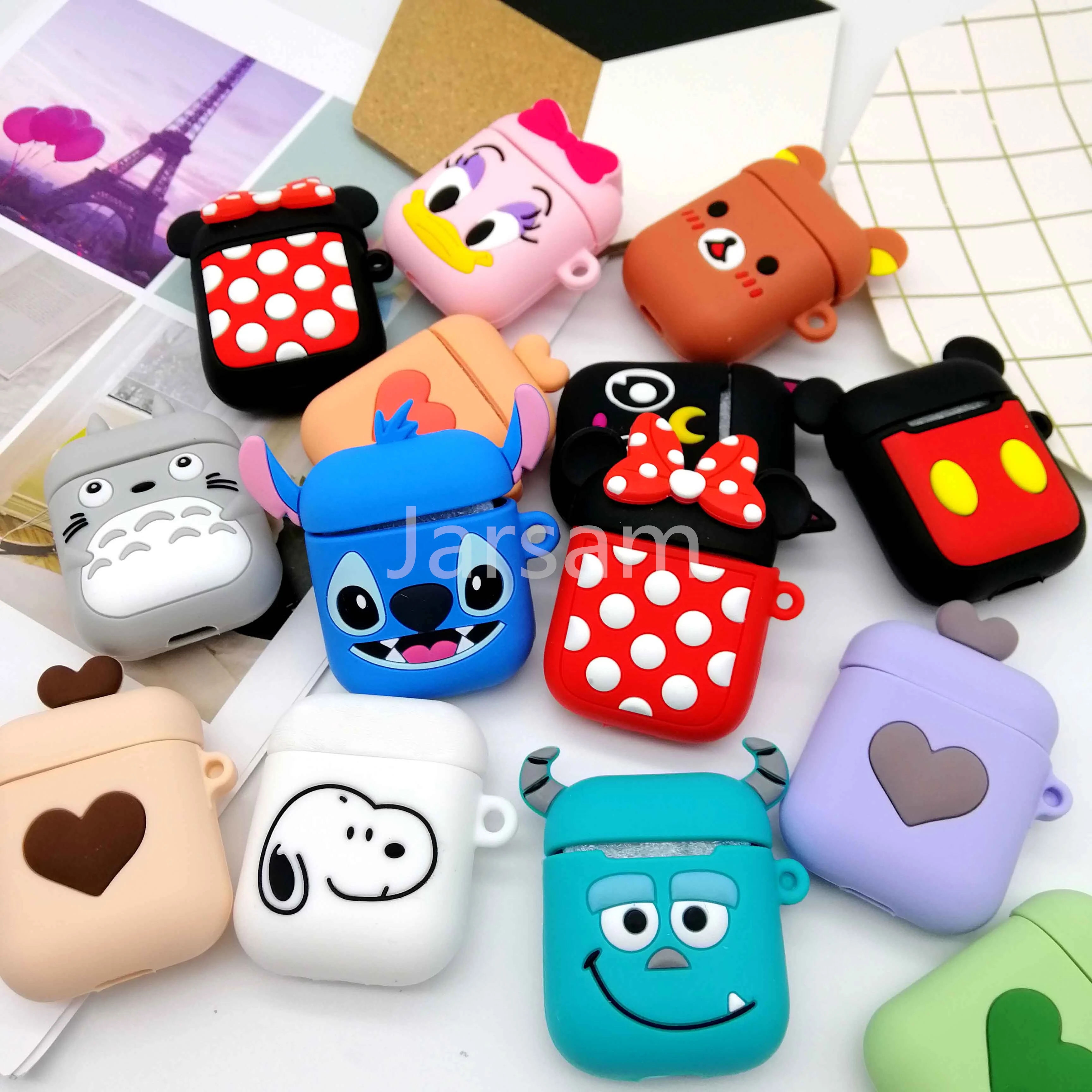 Мультяшный для airpod беспроводной Чехол для наушников для Apple AirPods 2 Силиконовый чехол для зарядки наушников Защитный чехол для AirPods