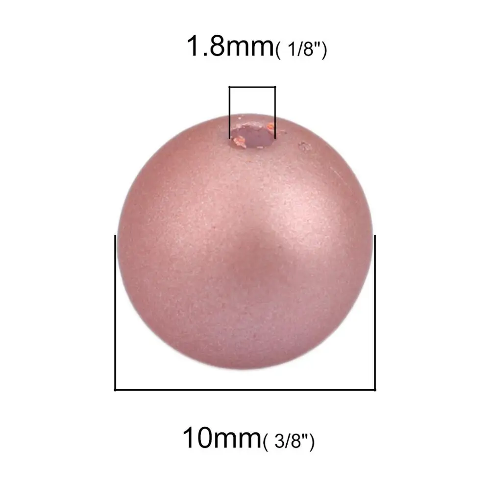 Бусины DoreenBeads из АБС пластика Круглые разноцветные модные серьги сделай сам