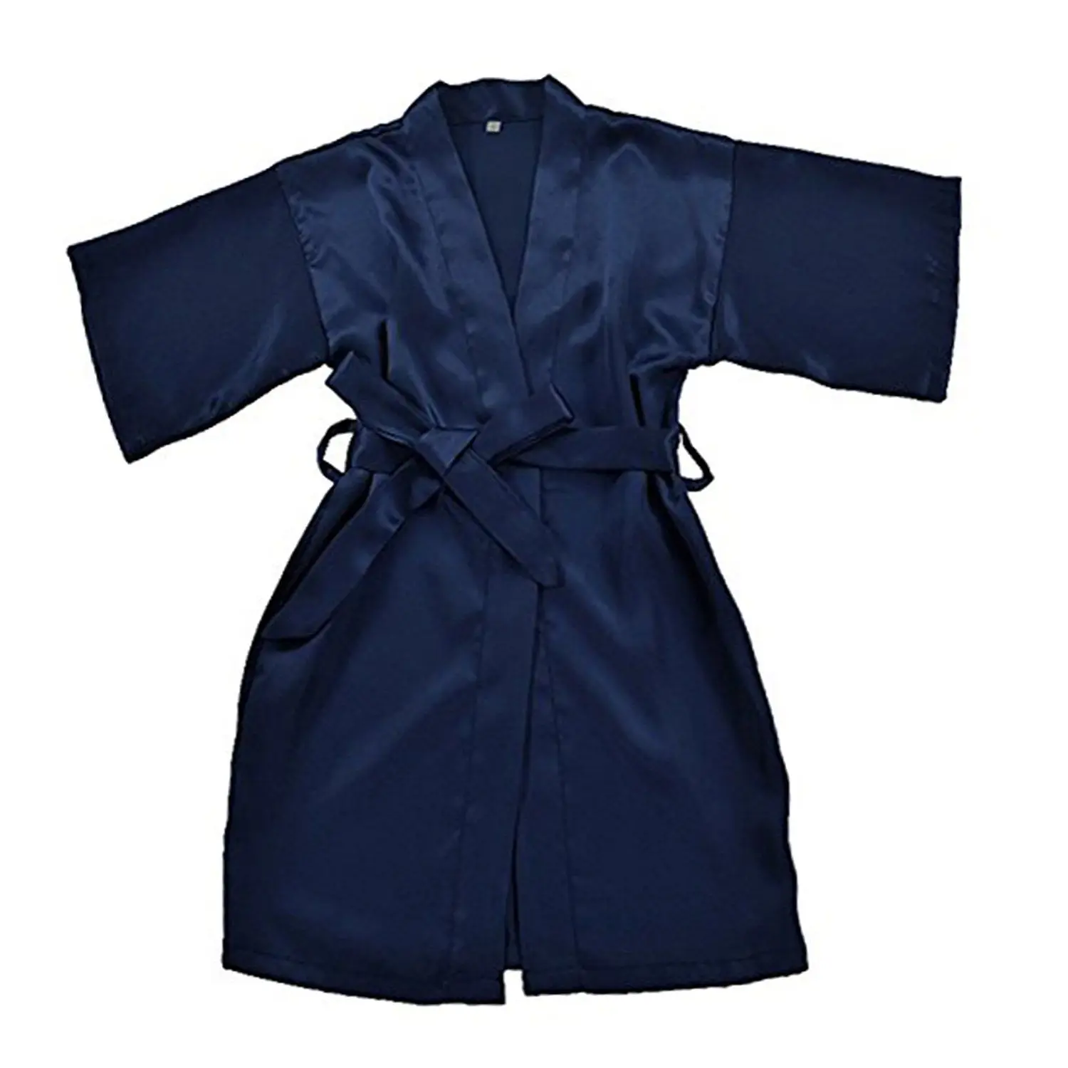 Flower Girl Kimono Robe Kids Sleepwear Nightwear Children Bathrobe Wedding Dress Floral Silk Satin Night Gown 4/8/12 Sizes Child