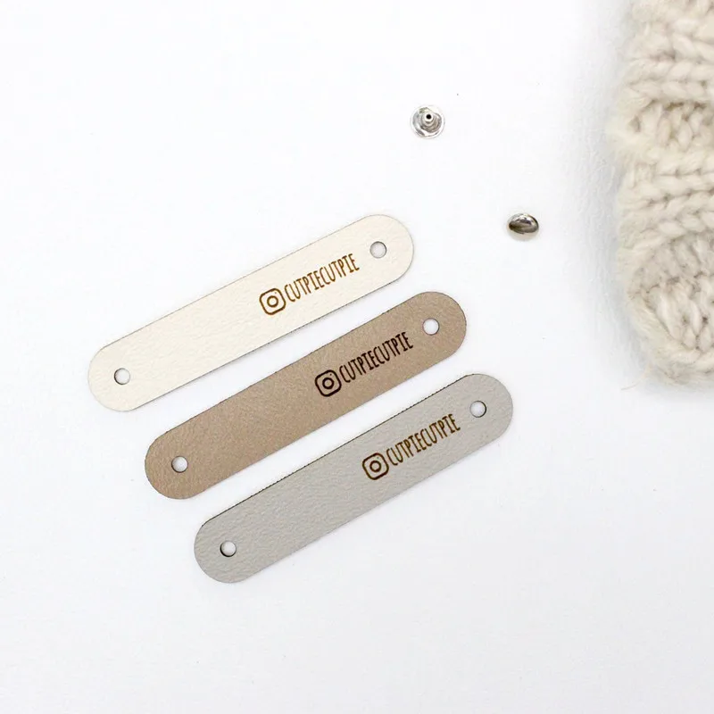 40 шт. изготовленные на заказ с кожаным лейблом заклепками ручной работы теги для