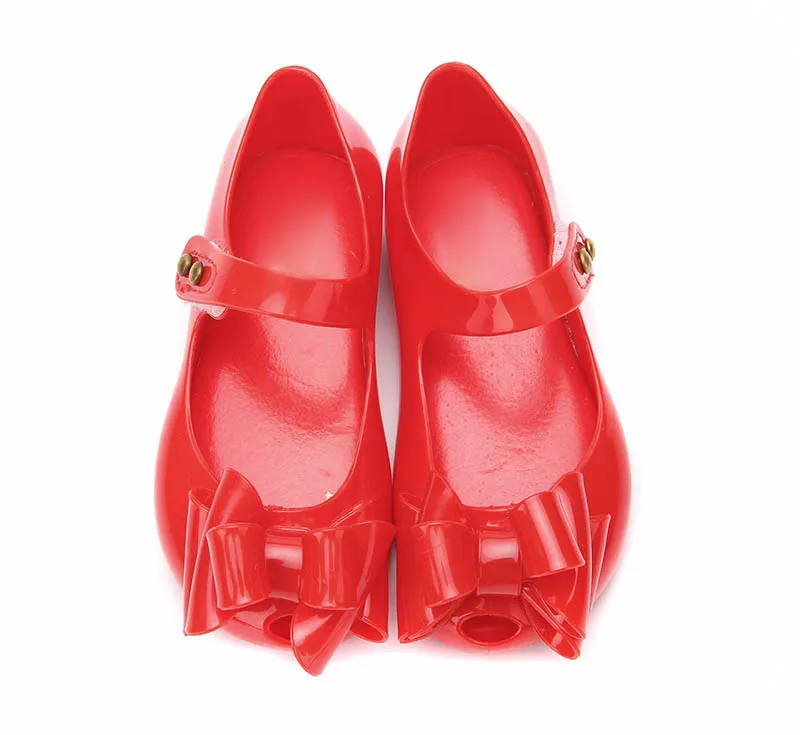 Мини обувь с многоярусным бантом Новинка Летняя прозрачная для детей Мягкие