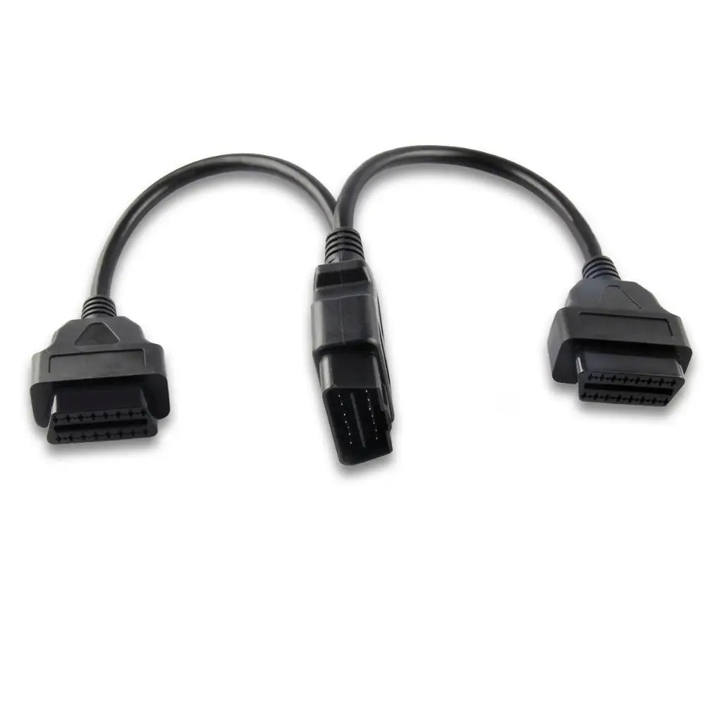 100 шт. OBD-II OBD2 16Pin штекер 2 Женский удлинитель elm327 16 pin adapte диагностический дешевый |