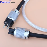 nightowl 7n phocc pure copper silver plated eu us version power wire with carbon fiber connector plug