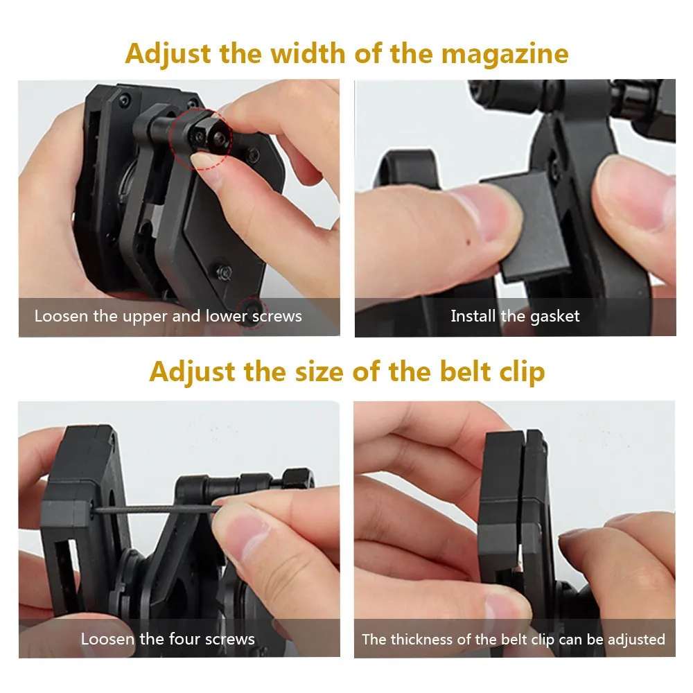 

360 Degree Multi-angle Rotating Magazine Box Tactical Magazine Pouch Holder For 1911/G17/PX4 XDM Airsoft Hunting Accessary