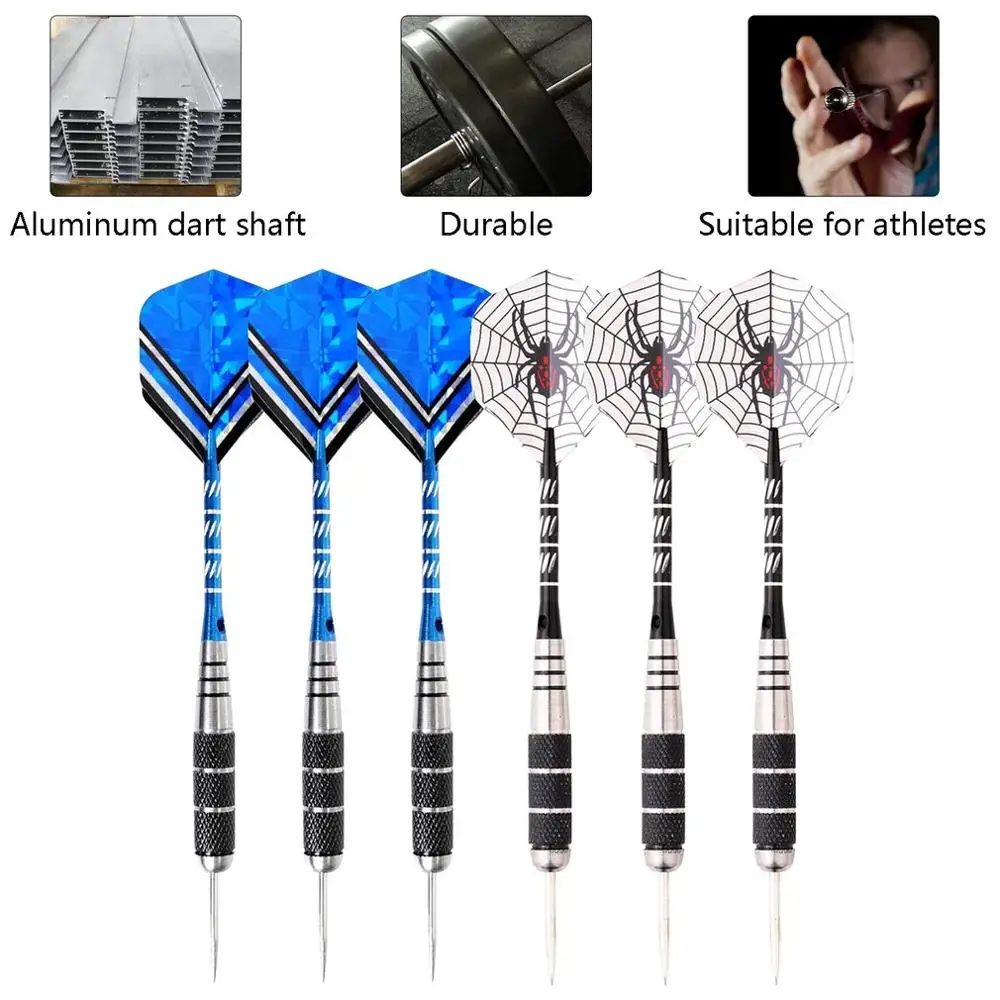 

6Pcs Steel Tip Darts Tungsten Barrel Aluminium Shafts Professional Dart Set for Electronic Dartboard