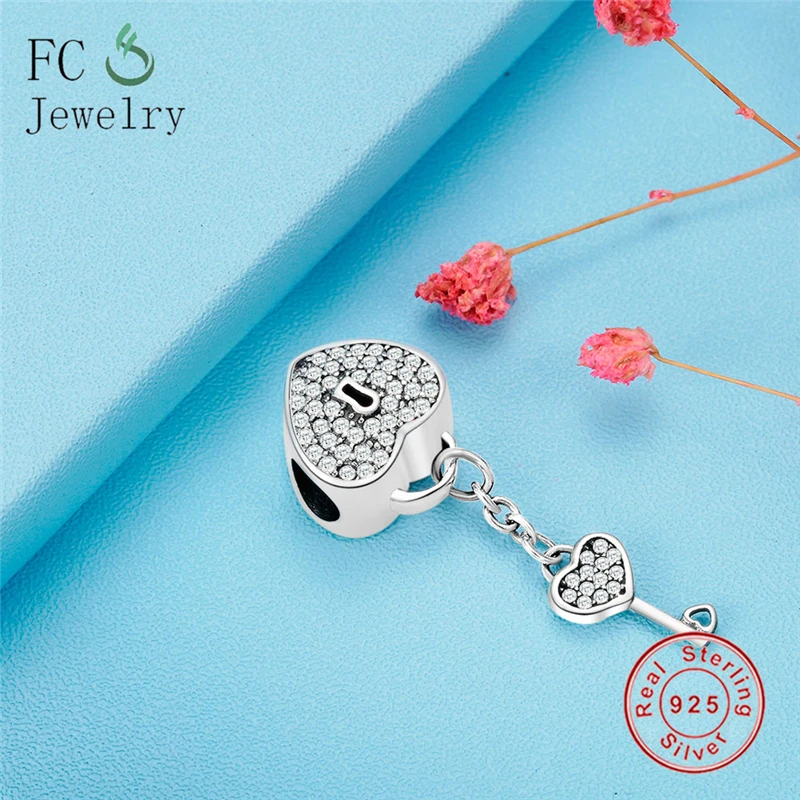 925 пробы серебряный романтичный замок любви подвесное очарование подходит для