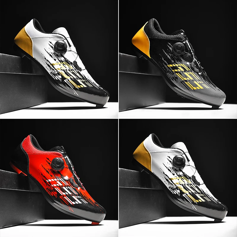 

Cycling Shoes Man ROAD Mountain Bike Shoes SPD Cleats Road Bicycle Shoes Sports Outdoor Training Cycle Sneakers