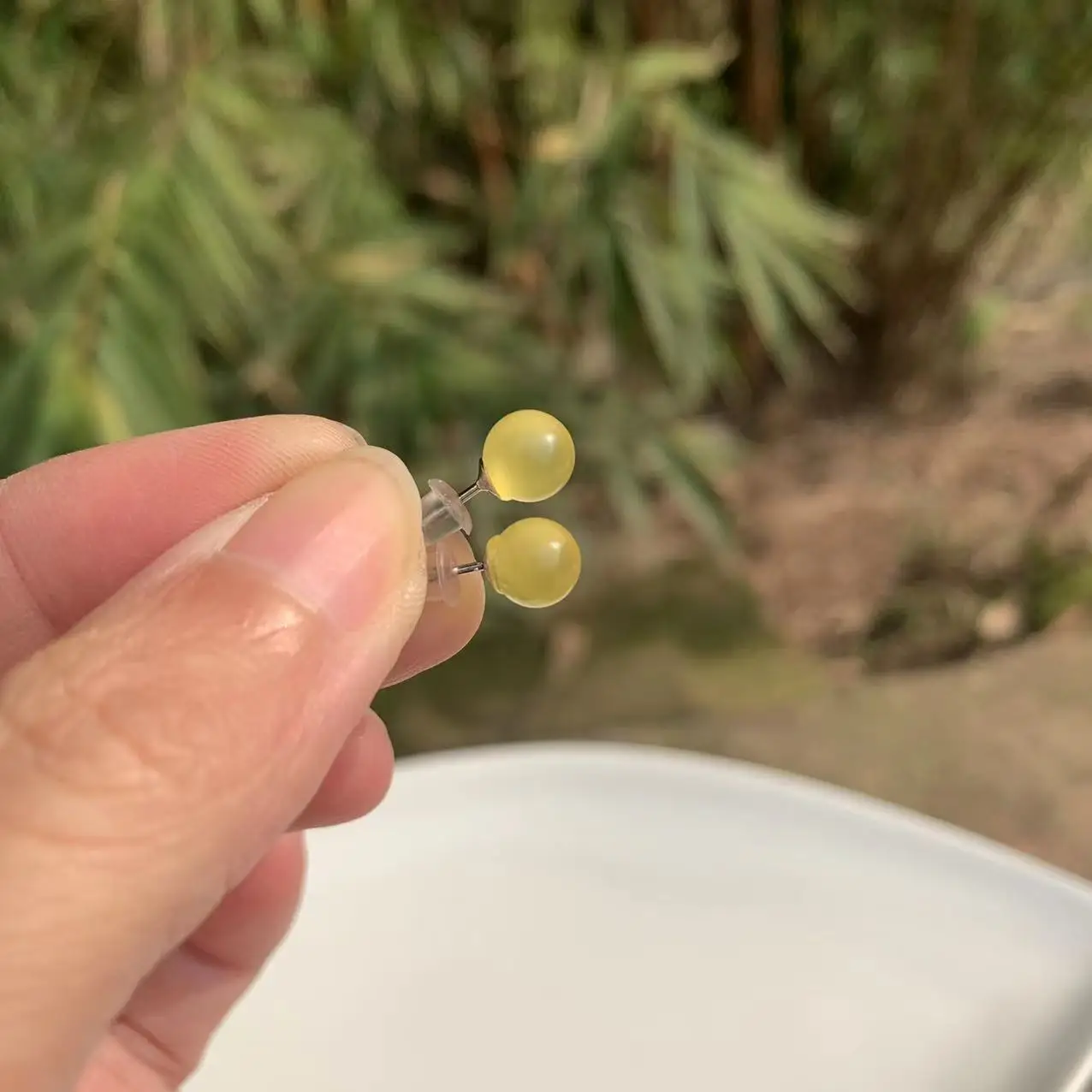 100% натуральный янтарь серьги-гвоздики из стерлингового серебра 925 пробы для