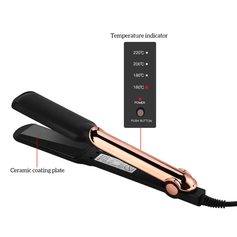 

2 in1 Professional Hair Straightener Curler Hair Flat Iron Negative Ion Infrared Hair Straighting Curling Iron Corrugation