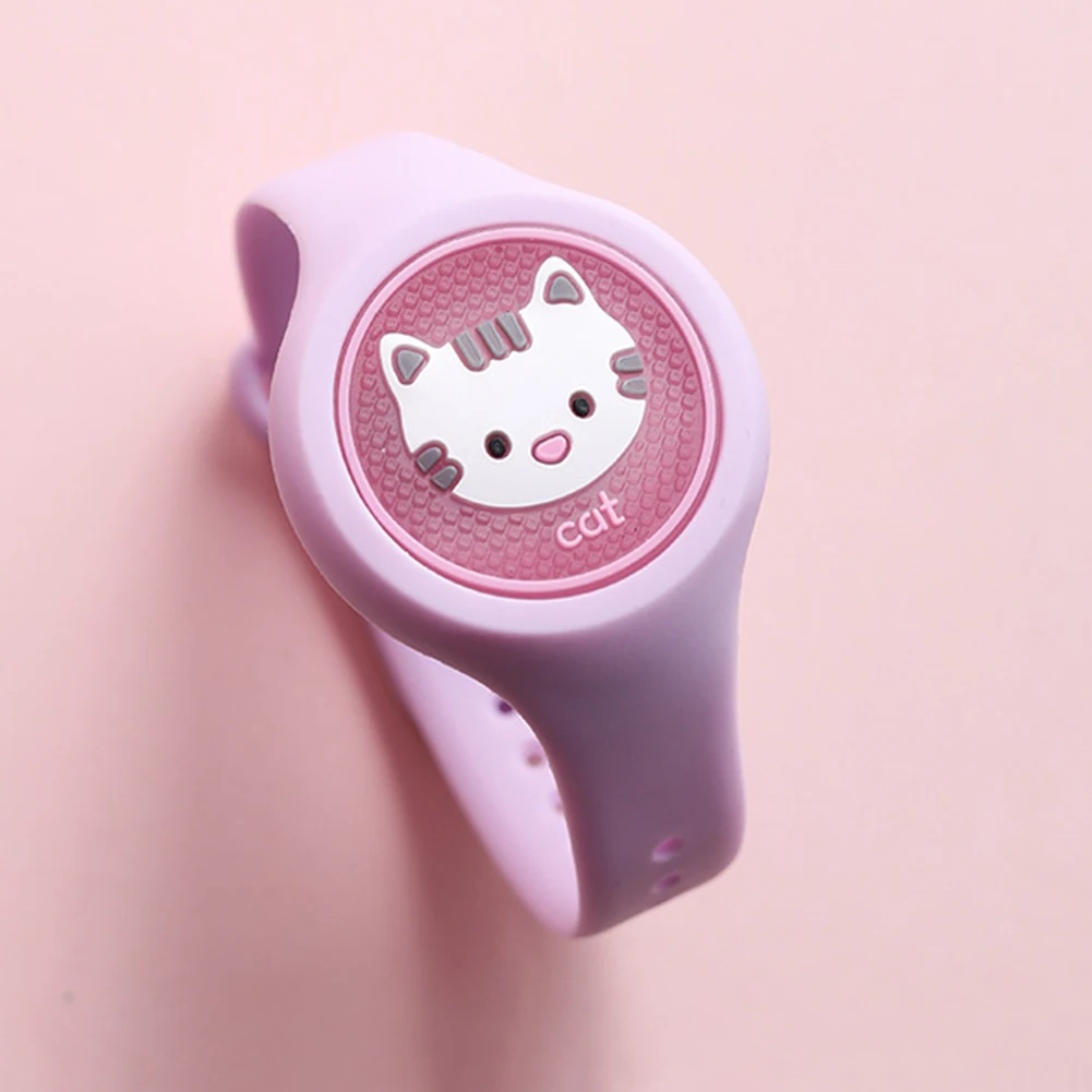 

Children Silicone Mosquito Repellent Watch Safe Cartoon Lightweight Wearable Mosquito Repeller Bracelet long-last protection