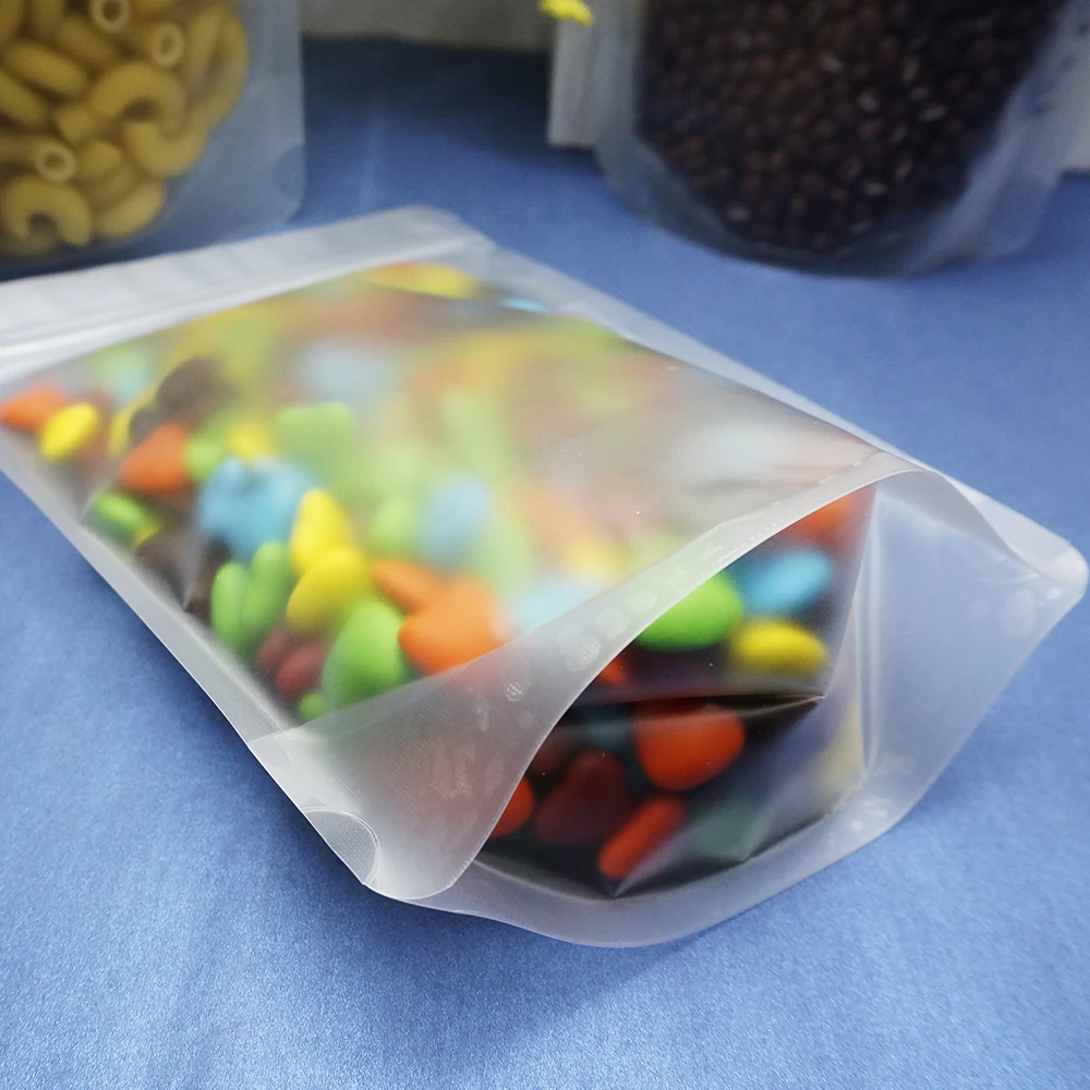 100 шт. стоьте вверх матовый прозрачный чехлы 13*20 см Пластик ZipLock мешок