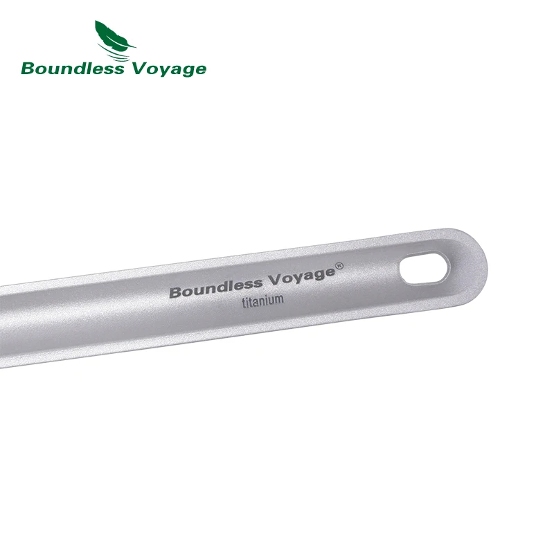 Ложка с длинной титановой ручкой Boundless Voyage Outdoor Ультралегкая столовая посуда для