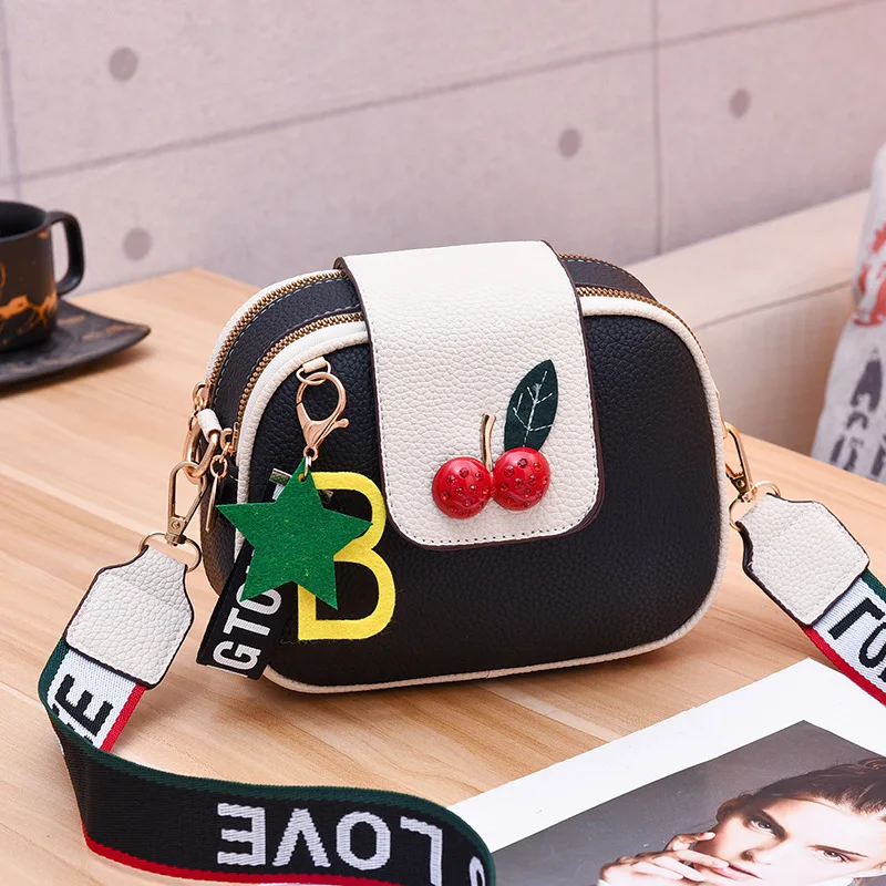 

Ladies Shoulder Bags New Cute Type Pu High Quality Hot Sale Girls Diagonal Bag Color Matching Casual Fashion Small Square Bags