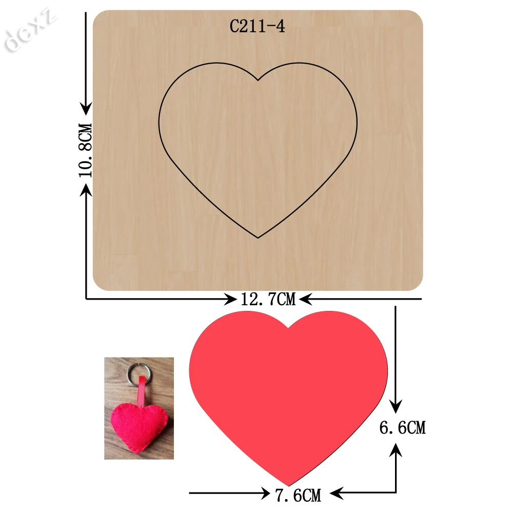 Новинка деревянные штампы в форме сердца для скрапбукинга режущие совместимые с