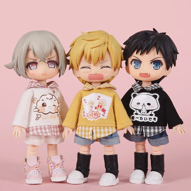 Одежда для куклы мультяшная Толстовка с длинным рукавом футболка/короткие брюки