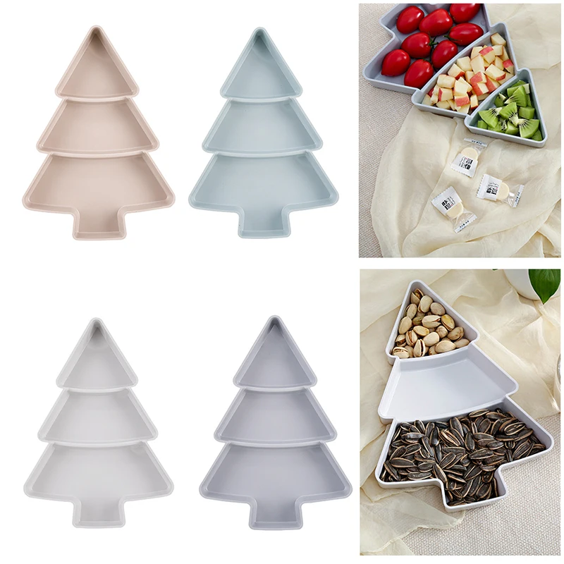 3 отделения Рождественская елка форма Закуска поднос сервировка десерта блюда